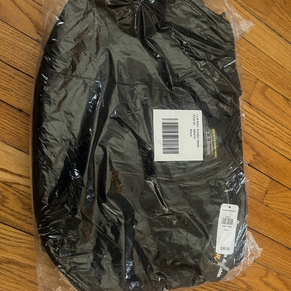 LL Bean Black Cordura Briefcase